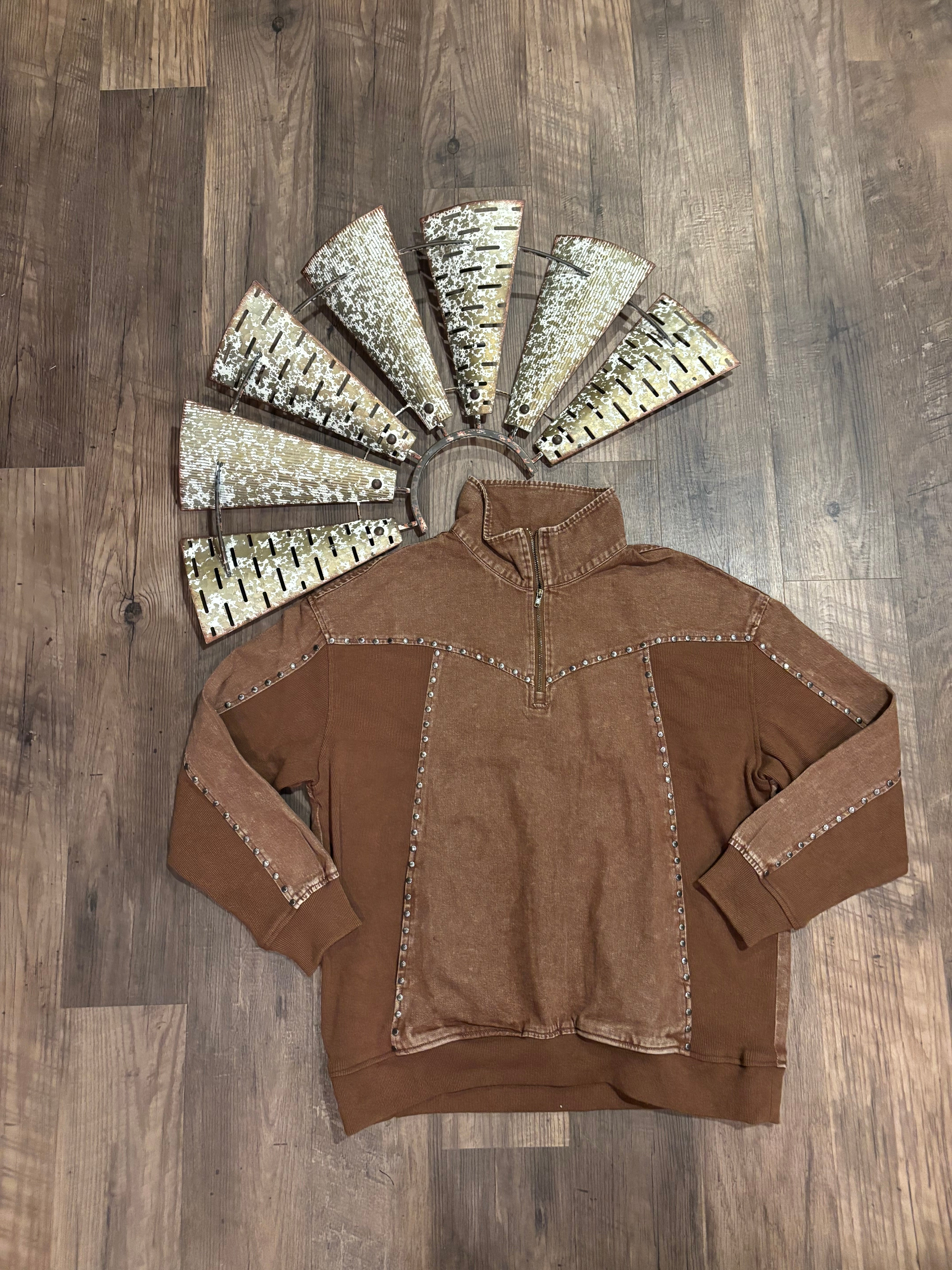 ブラウン25 Silver Creek Quarter Zip in Chocolate – Ranchy B, LLC
